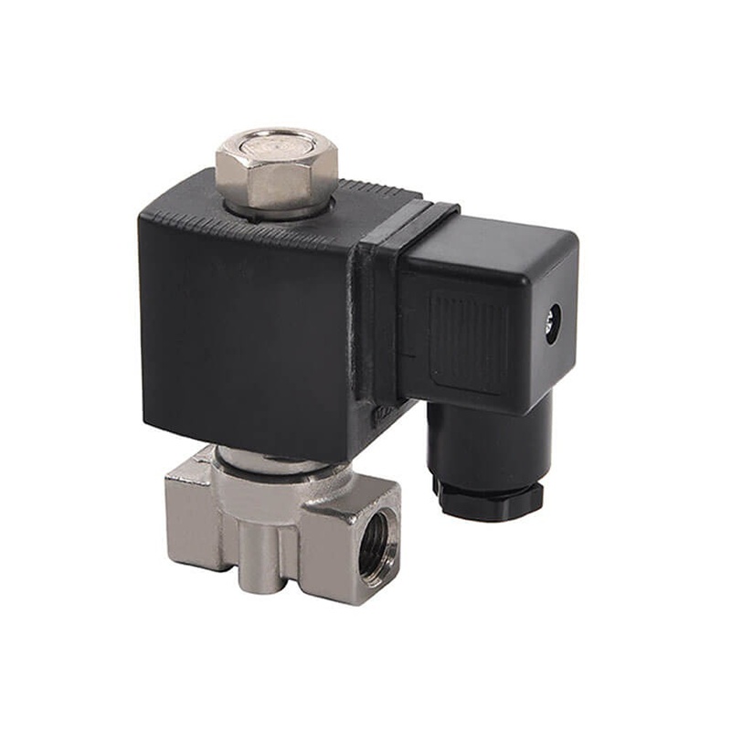 Válvula solenóide de design compacto HK02 -S - aço inoxidável