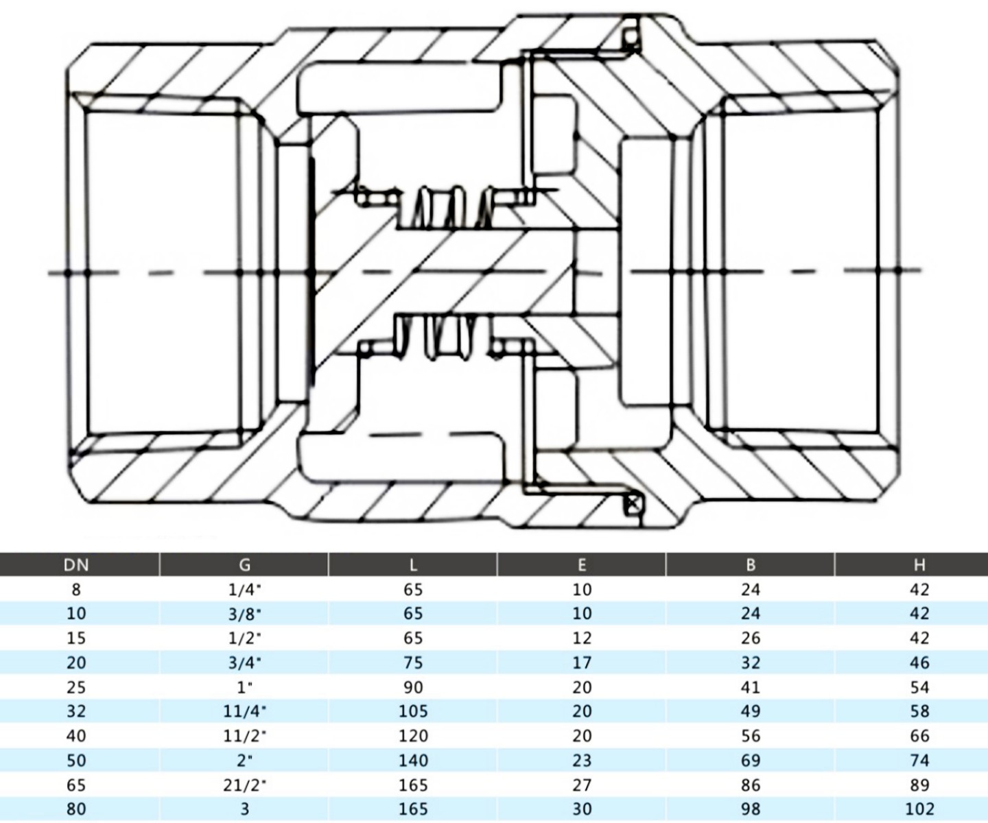 Vertical Threaded Stainless Steel Check Valve9